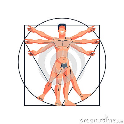 Vitruvian man Vector Illustration